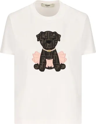 Fendi Printed Cotton T Shirt