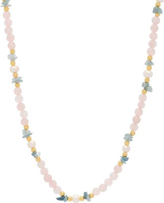 Estella Bartlett Beaded Stone Necklace in Multi at Nordstrom