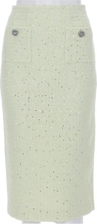 Self Portrait Boucle Speckled Pattern Fitted Skirt