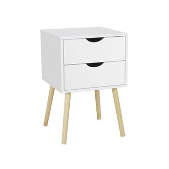 Yaheetech Mesilla De Noche Mesita Auxiliar Mesa Lateral Moderna Madera 40x40x61cm Para Dormitorio - Yaheetech