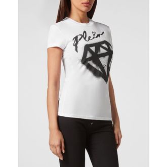 Philipp Plein T-Shirt Round Neck Women in White at Nordstrom, Size X-Large