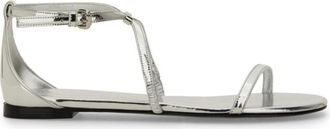 Alexander McQueen Silver Solid Sandals