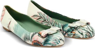 Ferragamo Ballerine con stampa - Toni neutri