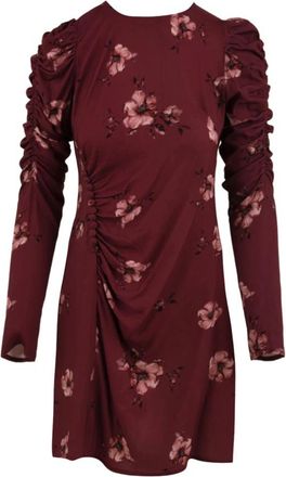 Mar De Margaritas Dora Korte Jurk met Ronde Hals - Dames - Korte kleedjes - Rood - S - Polyester - Kleedjes
