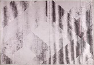 Beliani Alfombra Rosa De Poli&eacute;ster 160 X 230 Cm Pelo Corto Patr&oacute;n Abstracto Kale