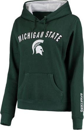 Colosseum Womens Green Michigan State Spartans Arch & Logo 1 Pullover Hoodie at Nordstrom, Size Xx-Large