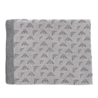 Emporio Armani Viscose-blend scarf with Eagle motif Woman One Size