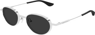 Alexander McQueen Stijlvolle zilver/grijze zonnebril - unisex - Zonnebrillen - Grijs - 50 MM - Accessoires