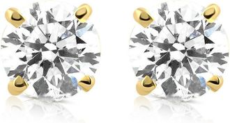 Pompeii3 1/2Ct Diamond Screw Back Studs in 14k White or Yellow Gold Lab Grown
