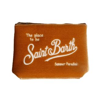 MC2 Saint Barth Clutches, female, Brown, Size: ONE SIZE Aline Velvet Clutch Bag