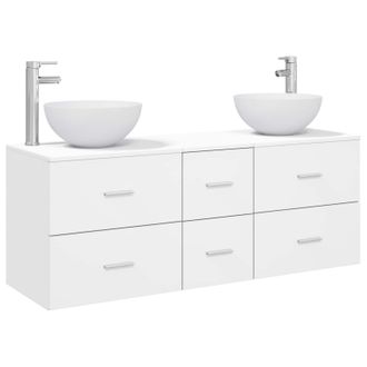 vidaXL Juego De Muebles De Ba&ntilde;o 3 Uds. Blanco 49,5 X 41 X 64,5 Cm Vidaxl