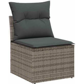 vidaXL Conjunto De Sof&aacute; De Jard&iacute;n 12 Pcs Gris 80 X 80 X 71 Cm Vidaxl