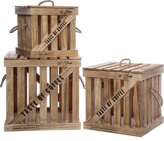 Atmosphera Juego De 3 Cajas Colonial Atmosphera Cr&eacute;ateur DInt&eacute;rieur