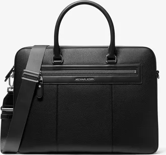Michael Kors Jet Set Pebbled Leather Briefcase