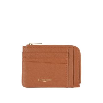 Pourchet Accessoires, Dames, Bruin, ONE Size, Leer, Platte Kaarthouder