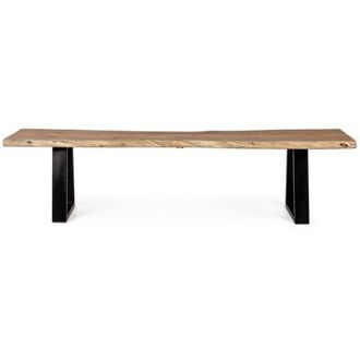 Hellin Hellin - Panca Artur per interno, con Struttura In Legno Di Acacia, da 178x45x45h cm