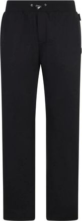 Philipp Plein Broeken, Heren, Zwart, 2Xl, Katoen, Geborduurde joggingbroek met monogram