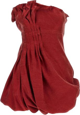 Magda Butrym Korte Zijden Jurk - Dames - Korte kleedjes - Rood - 2XS - Kleedjes