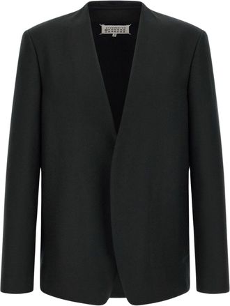 Maison Margiela Black Minimal Lapel-Free Blazer