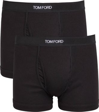 Tom Ford Stretch-cotton Boxer Briefs - set of two - Black - XL