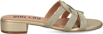 Bibi Lou leather sandals - women - Fabric/Calf Leather/Calf Leather - 39 - Gold