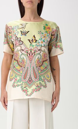 Etro Paisley Zijden Korte Mouwen Top