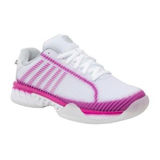 K-Swiss x Lucky In Love Hypercourt Express 2 Womens Tennis Shoes in White/mulberry/silver at Nordstrom, Size 7.5