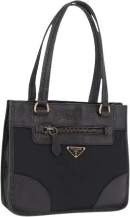 Prada Pre-owned Nylon Tote Bag - Dames - Vintage Shopper - Zwart - ONE Size - Nylon - Vintage