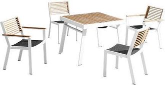 Higold Outdoor Design Dining-Set York 4+1 / Weiss