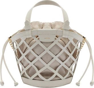 Arezzo Small Petra Leather Bucket Bag in Crema White/Natural at Nordstrom