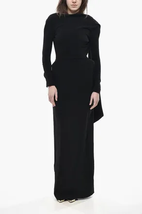Balenciaga Bare-Back Dress with Padded Hips Balenciaga