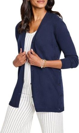Nic+Zoe Destination Side Button Cardigan in Dark Indigo at Nordstrom Rack, Size X-Small
