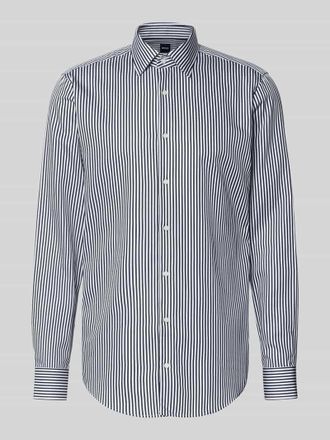 HUGO BOSS Regular Fit Businesshemd mit extra langem Arm Modell H-JOE-K in Marine, Gr&ouml;&szlig;e 42L