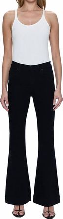 Pistola Denim Kinsley Mid Rise Ultra Flare Pants In Noir
