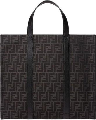 Fendi FW25 FF Jacquard Shopper FF Jacquard Bag Black 7VA390AG0MF0NPN