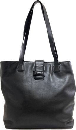 Chanel Black Leather Tote Bag (Pre-Owned)