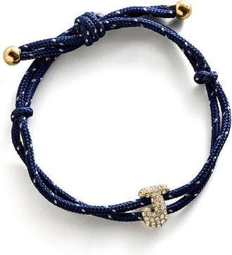 BaubleBar Initial Custom Paracord Bracelet in Blue J at Nordstrom