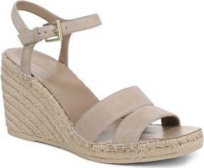 Vince Gwen Ankle Strap Espadrille Platform Wedge Sandal in Taupe Clay at Nordstrom Rack, Size 9