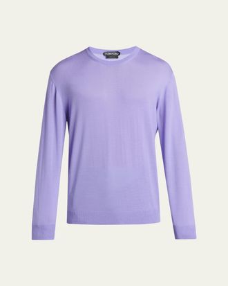 Tom Ford Mens Fine Merino Wool Crewneck Sweater