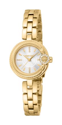 Roberto Cavalli Womens Women Stainless Steel Gold Color Watch - One Size