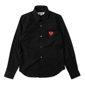 Comme Des Garçons Red Emblem Button Down Black AZ-B002-051-1