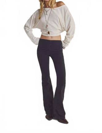 Free People Flare Penny Pull On Jeans In Black