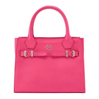 Philipp Plein Tassen, Dames, Roze, ONE Size, Leer, Dynasty Small Shopper Bag
