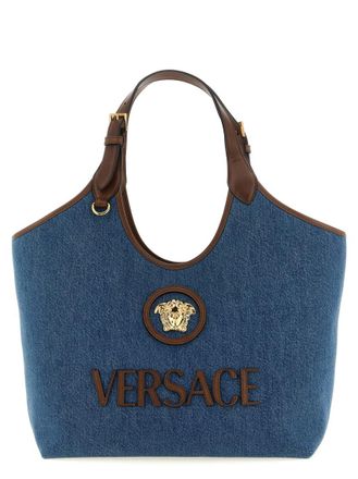 Versace Denim La Medusa Tote