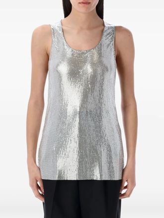 Junya Watanabe sequin-embellished tank top - Silver