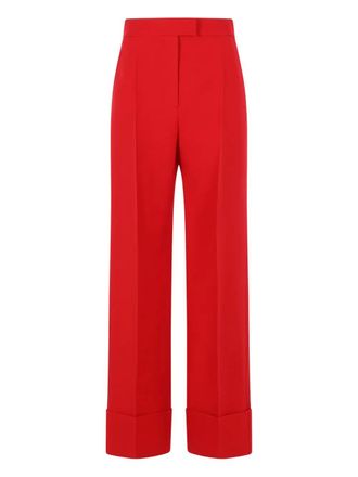 Valentino Garavani Pantaloni con risvolto - Rosso