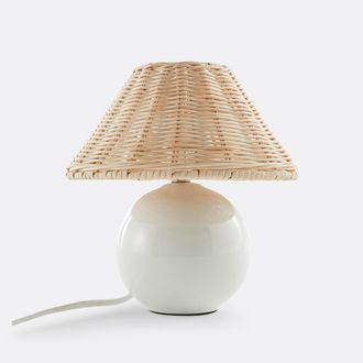 La Redoute Interieurs Tafellamp in keramiek en rotan, Alios
