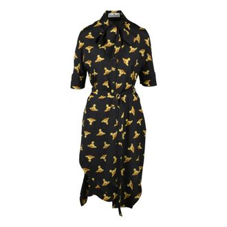 Vivienne Westwood Dames, Jurken, Zwart, Maat: S Poliester