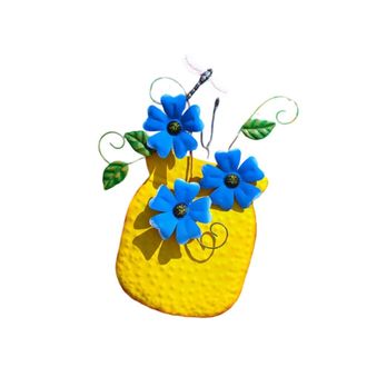 OEM Jarr&oacute;n De Flores Artesanal, Decoraci&oacute;n De Pared, Soporte De Exhibici&oacute;n - Amarillo
