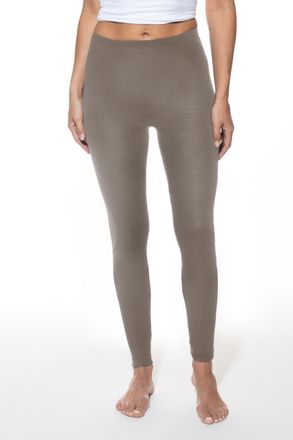 Mey Leggings MEY Wool Love, M&auml;dchen, Gr. XXS/XS, N-Gr, beige (deep taupe), Strick, Obermaterial: 70% Schurwolle, 30% Seide, lang, Hosen Leggings, Merinowo